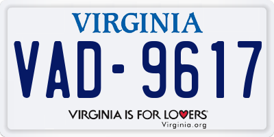 VA license plate VAD9617