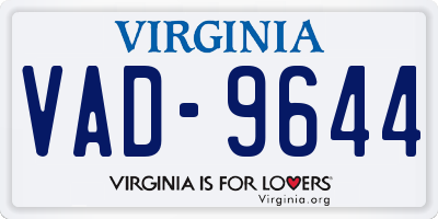 VA license plate VAD9644