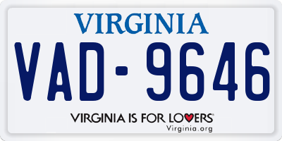 VA license plate VAD9646
