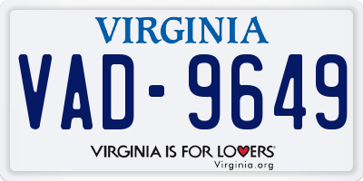 VA license plate VAD9649