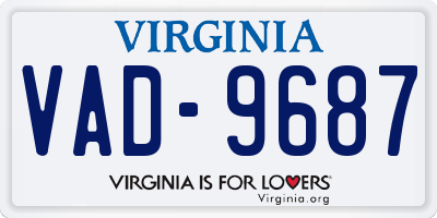 VA license plate VAD9687