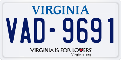 VA license plate VAD9691
