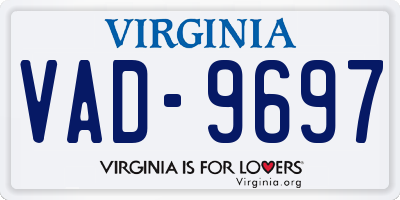 VA license plate VAD9697