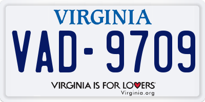 VA license plate VAD9709
