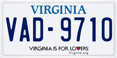 VA license plate VAD9710