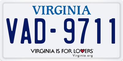VA license plate VAD9711
