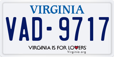 VA license plate VAD9717