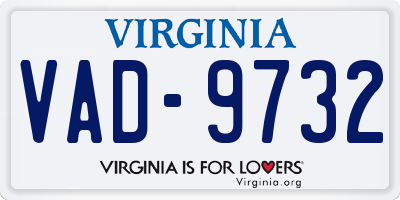 VA license plate VAD9732
