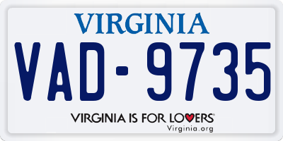 VA license plate VAD9735