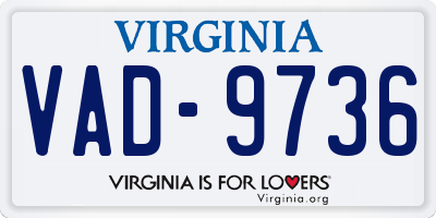 VA license plate VAD9736