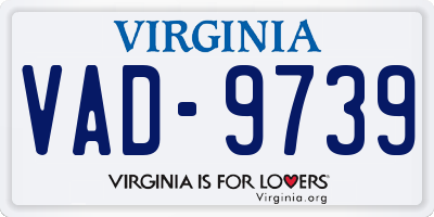 VA license plate VAD9739