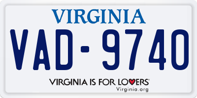 VA license plate VAD9740