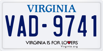 VA license plate VAD9741