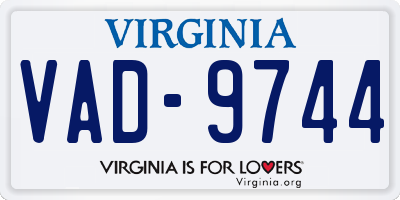 VA license plate VAD9744