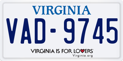 VA license plate VAD9745