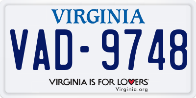 VA license plate VAD9748
