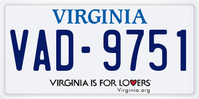 VA license plate VAD9751
