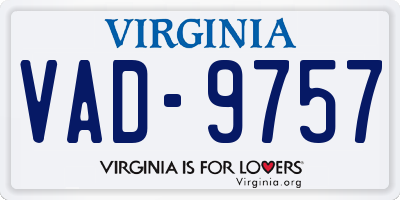 VA license plate VAD9757