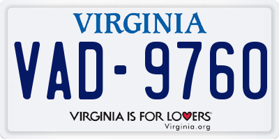 VA license plate VAD9760