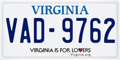 VA license plate VAD9762