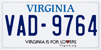 VA license plate VAD9764
