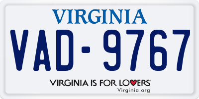 VA license plate VAD9767
