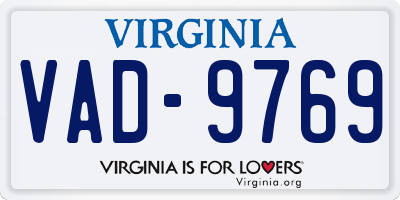 VA license plate VAD9769