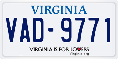 VA license plate VAD9771