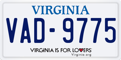 VA license plate VAD9775