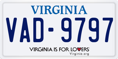 VA license plate VAD9797