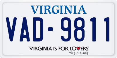 VA license plate VAD9811