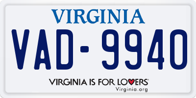VA license plate VAD9940