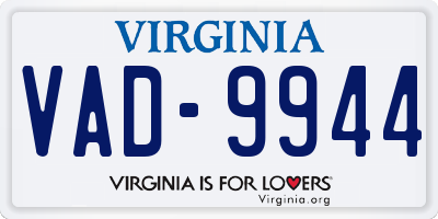 VA license plate VAD9944