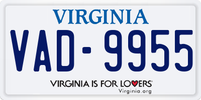 VA license plate VAD9955