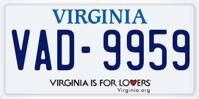VA license plate VAD9959