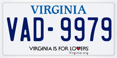 VA license plate VAD9979