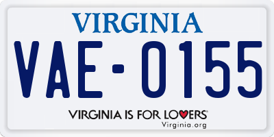 VA license plate VAE0155