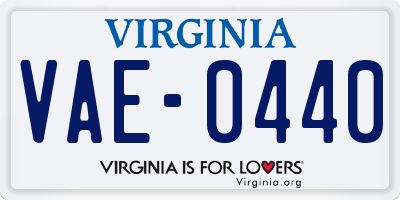 VA license plate VAE0440
