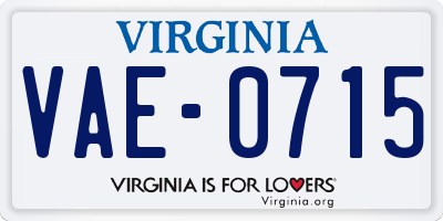 VA license plate VAE0715