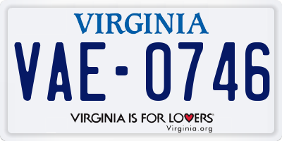 VA license plate VAE0746