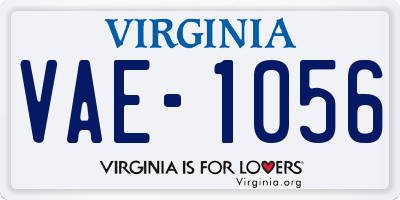 VA license plate VAE1056