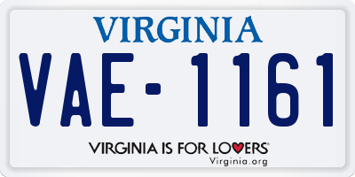 VA license plate VAE1161