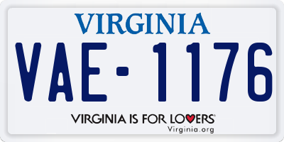 VA license plate VAE1176