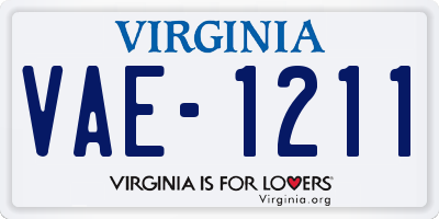 VA license plate VAE1211