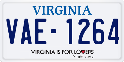 VA license plate VAE1264