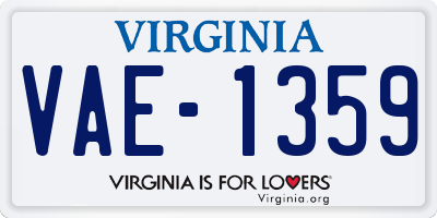 VA license plate VAE1359