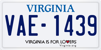 VA license plate VAE1439