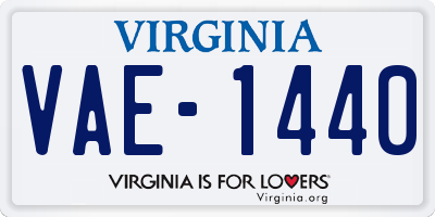 VA license plate VAE1440
