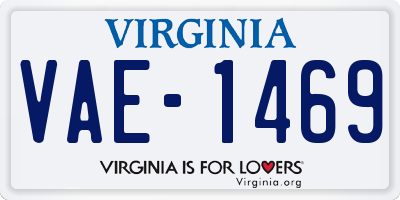 VA license plate VAE1469