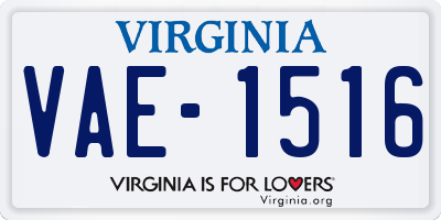 VA license plate VAE1516